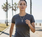 Silver cross necklace hand cut and hand hammered handmade custom pendant popular size women men man girls boys christian jewelry jewellery - Che Cose Belle