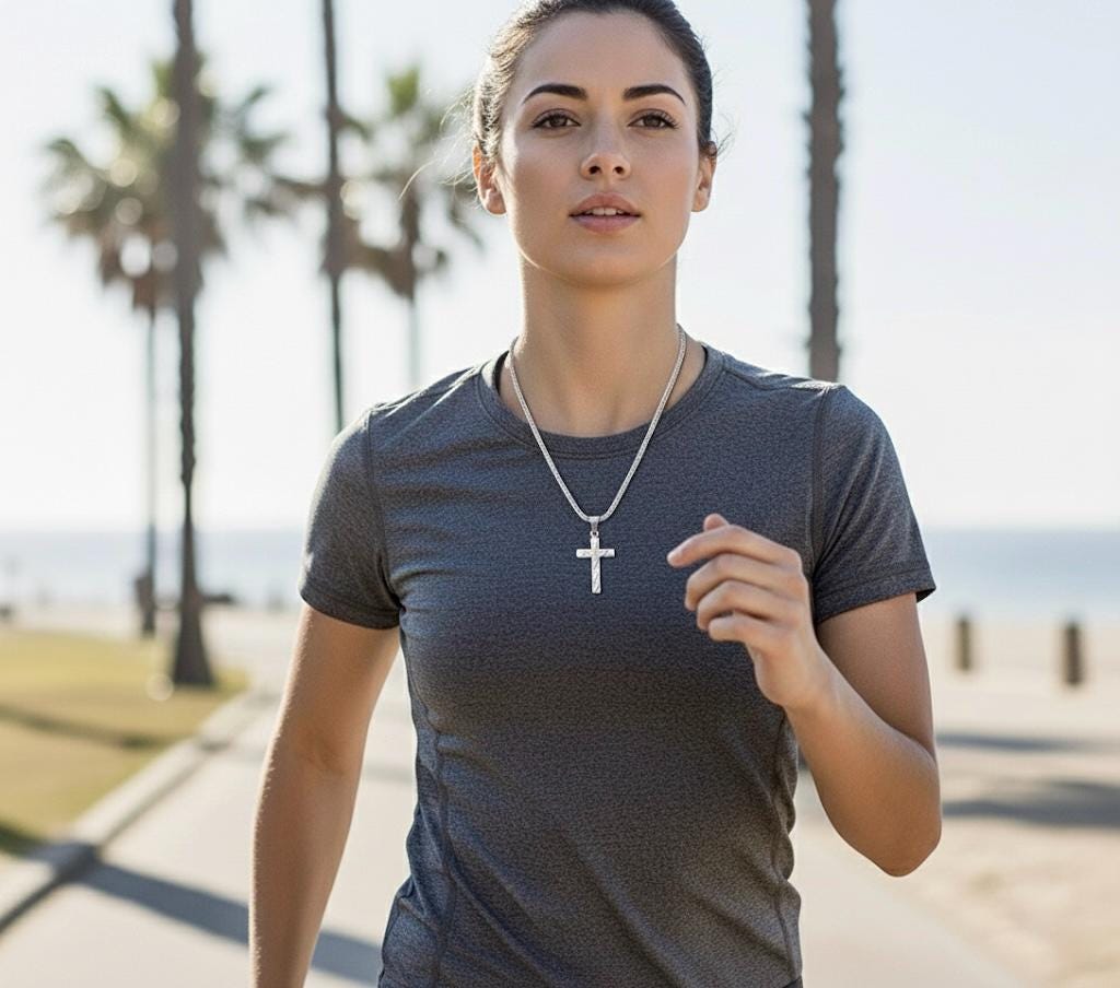 Silver cross necklace hand cut and hand hammered handmade custom pendant popular size women men man girls boys christian jewelry jewellery - Che Cose Belle