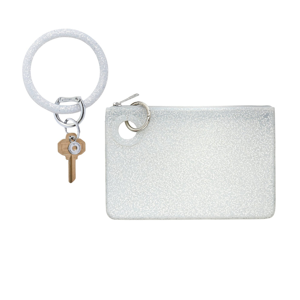 Large Pouch Wristlet - Quicksilver Confetti