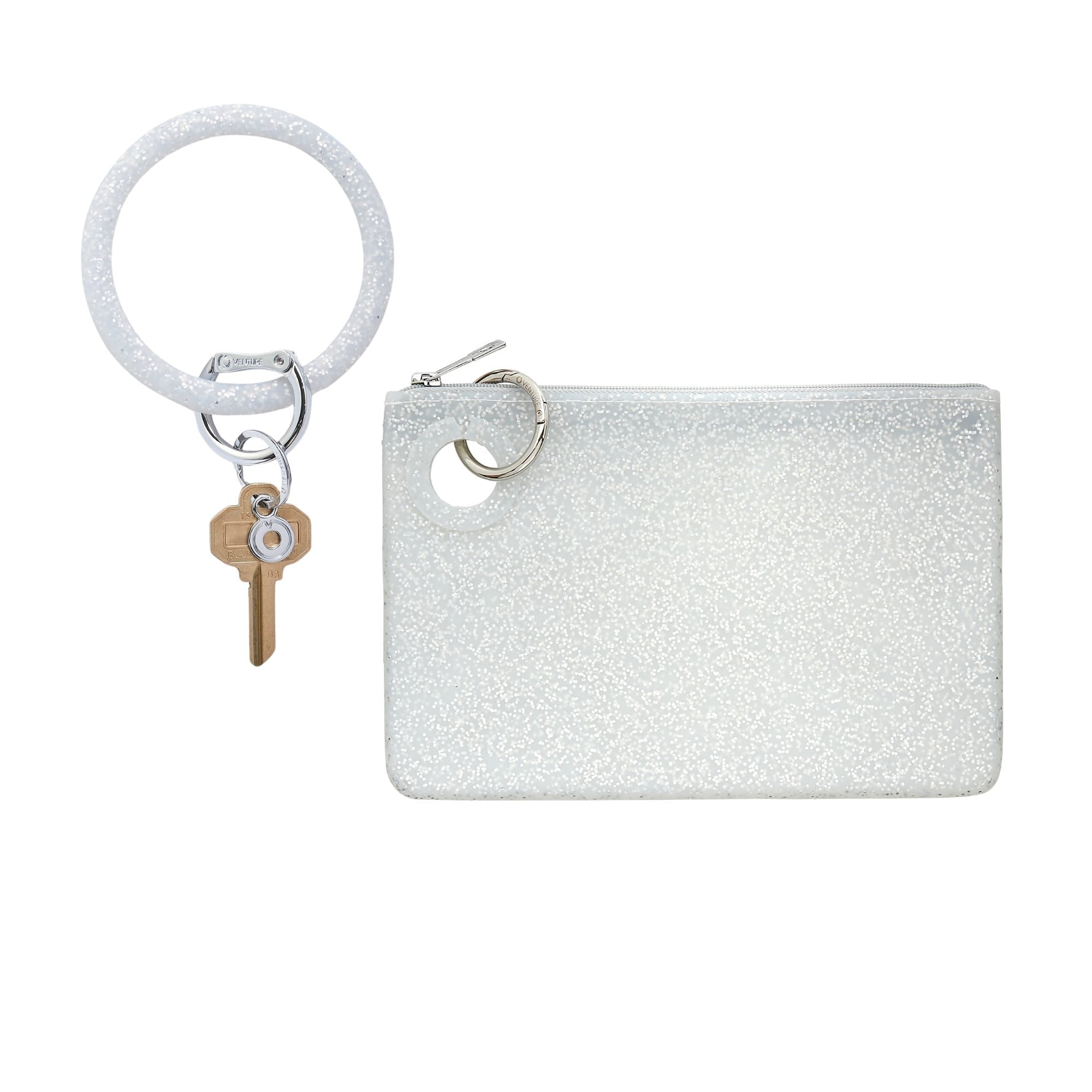 Large Pouch Wristlet - Quicksilver Confetti