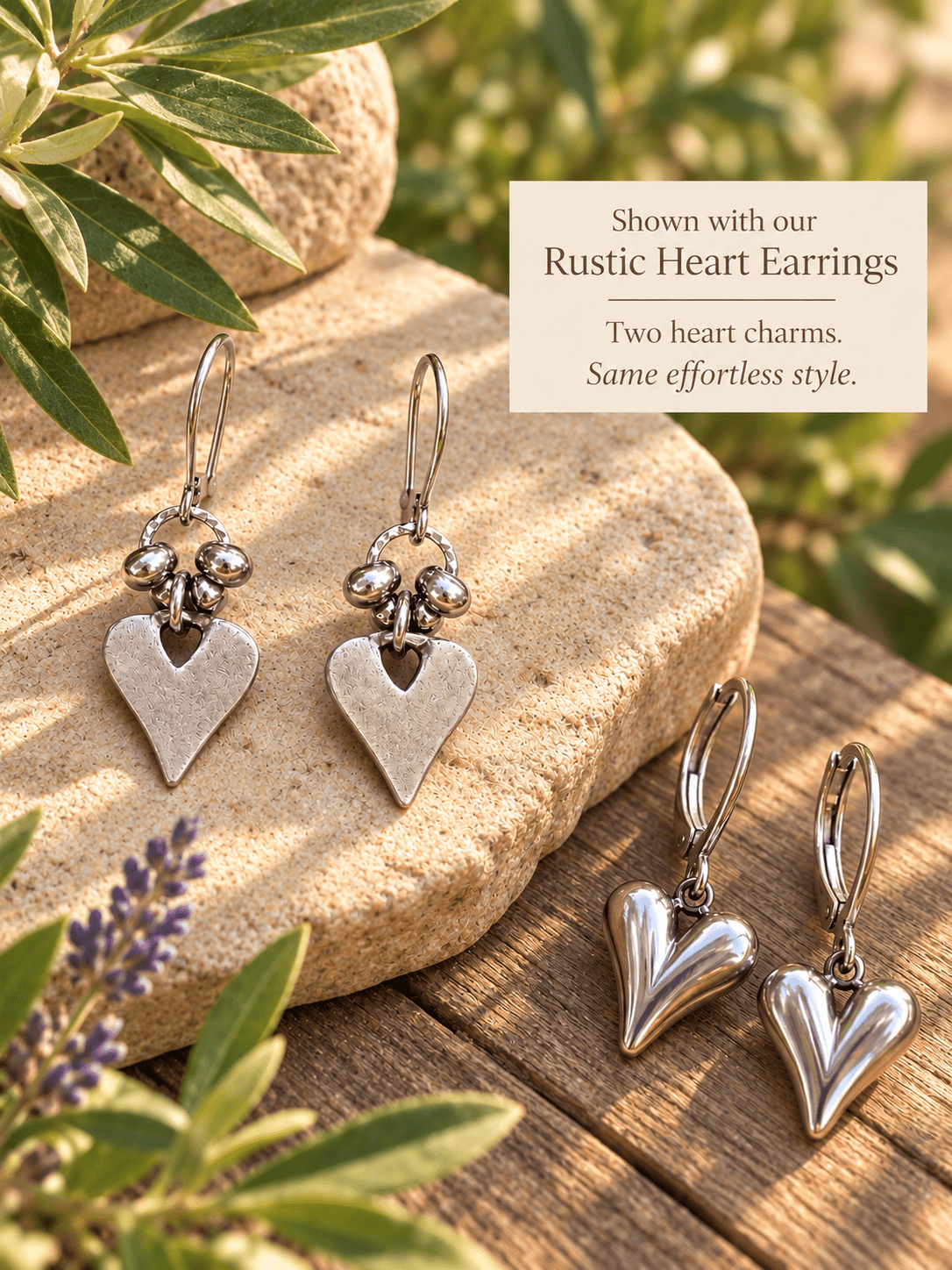 SILVER HEART EARRINGS - Che Cose Belle