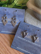 SILVER HEART EARRINGS - Che Cose Belle