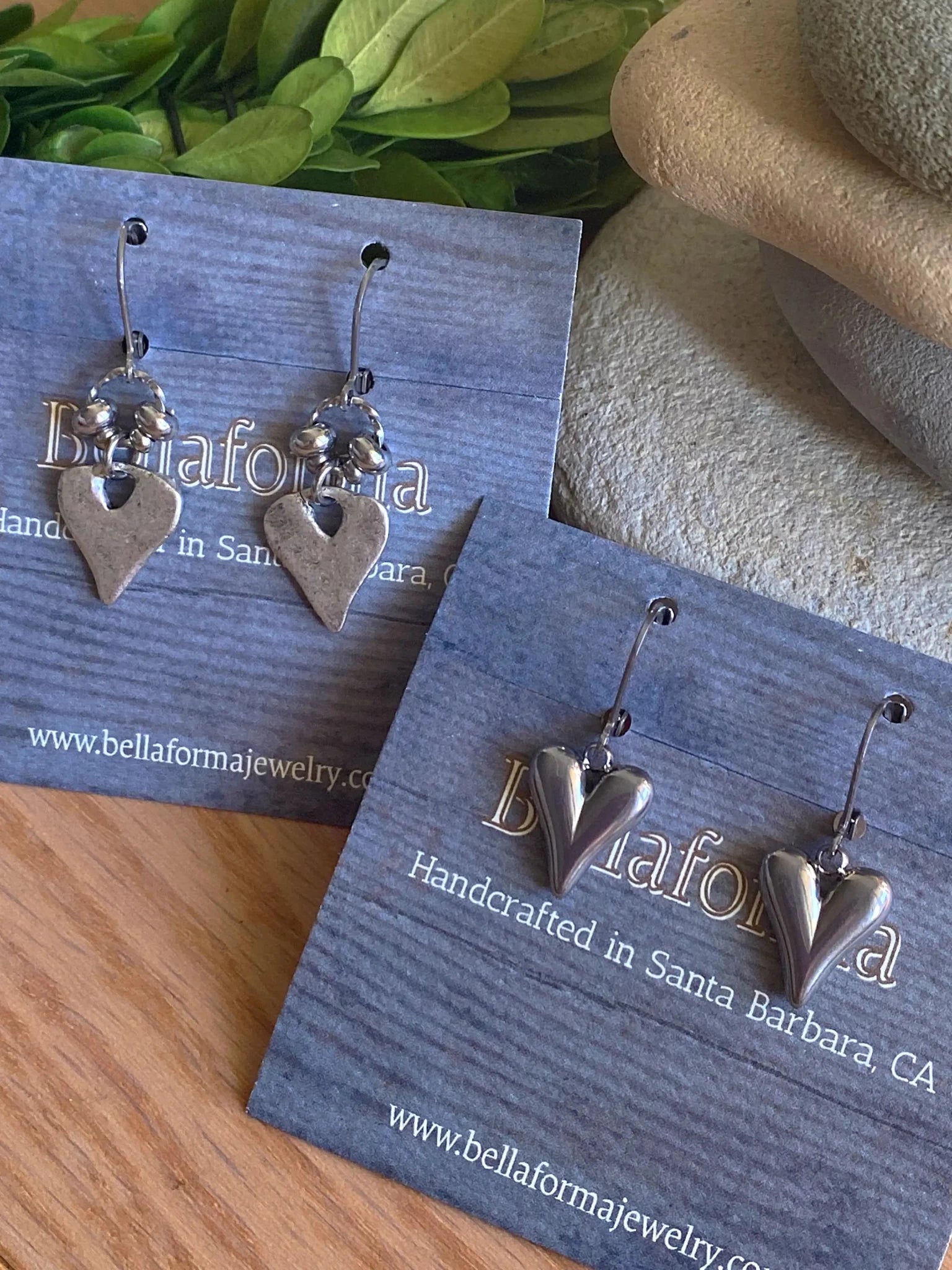 SILVER HEART EARRINGS - Che Cose Belle