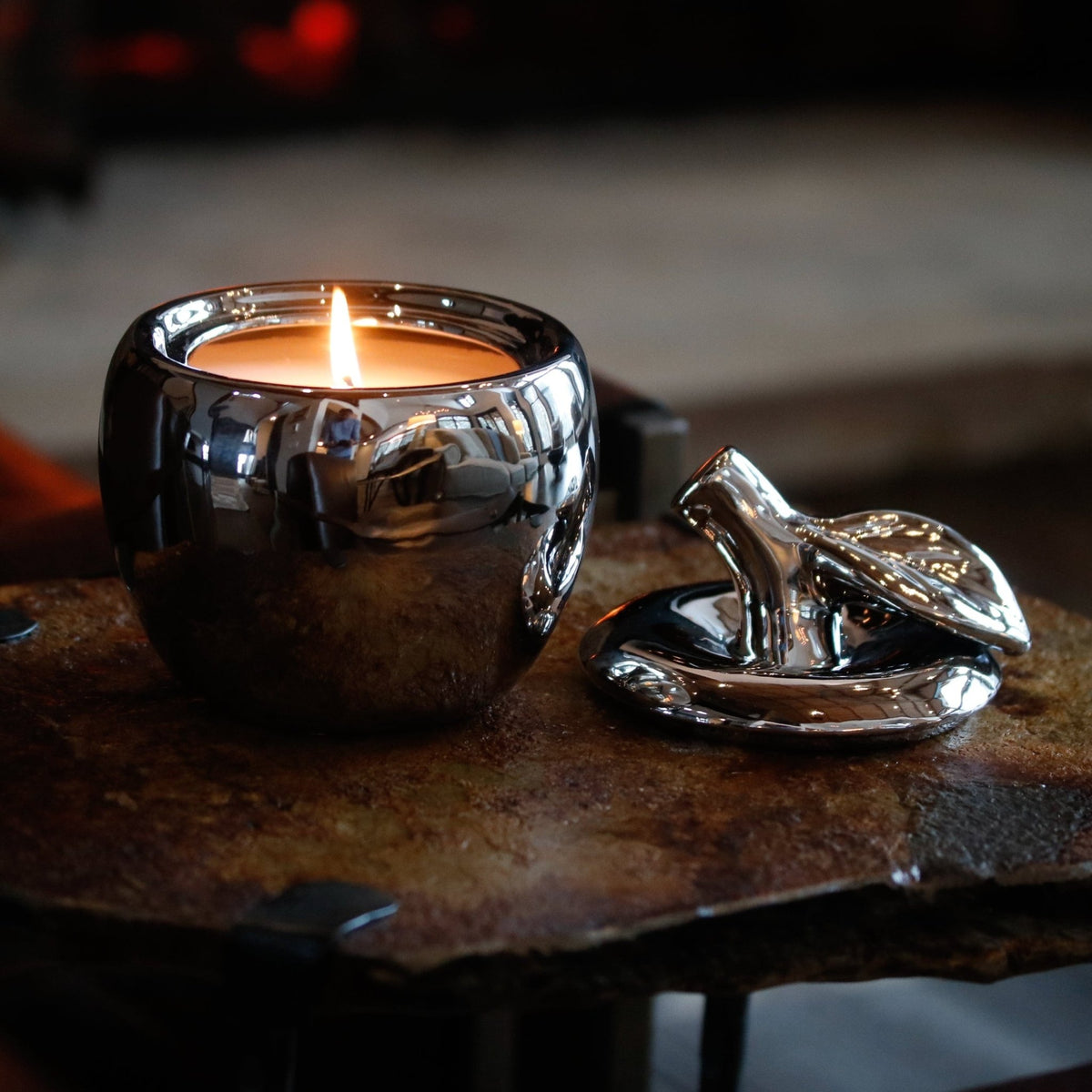 Silver Malus Apple Candle - Che Cose Belle