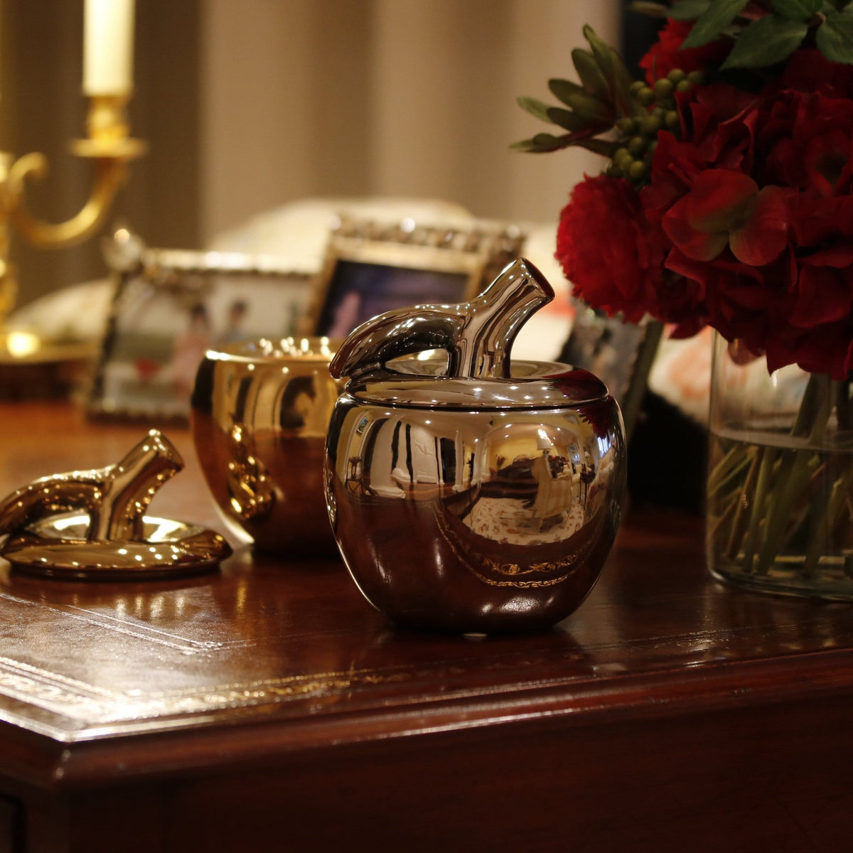 Silver Malus Apple Candle - Che Cose Belle