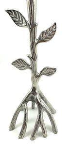 Silver Tree Hurricane Candle Holder - Che Cose Belle