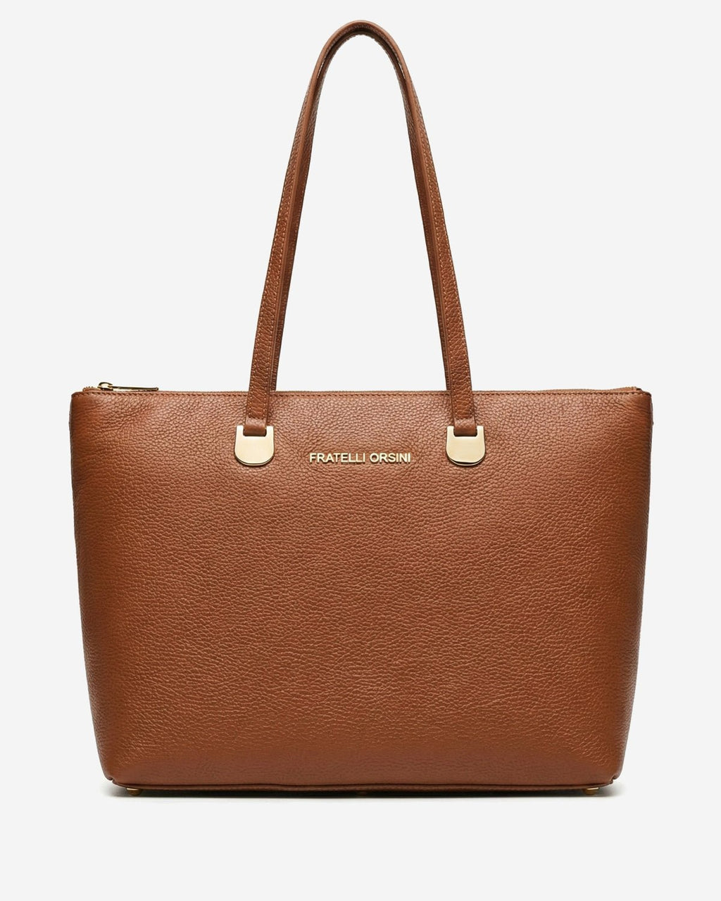 Simona (cognac) - Italian calf leather women's shoulder bag - Che Cose Belle