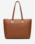 Simona (cognac) - Italian calf leather women's shoulder bag - Che Cose Belle