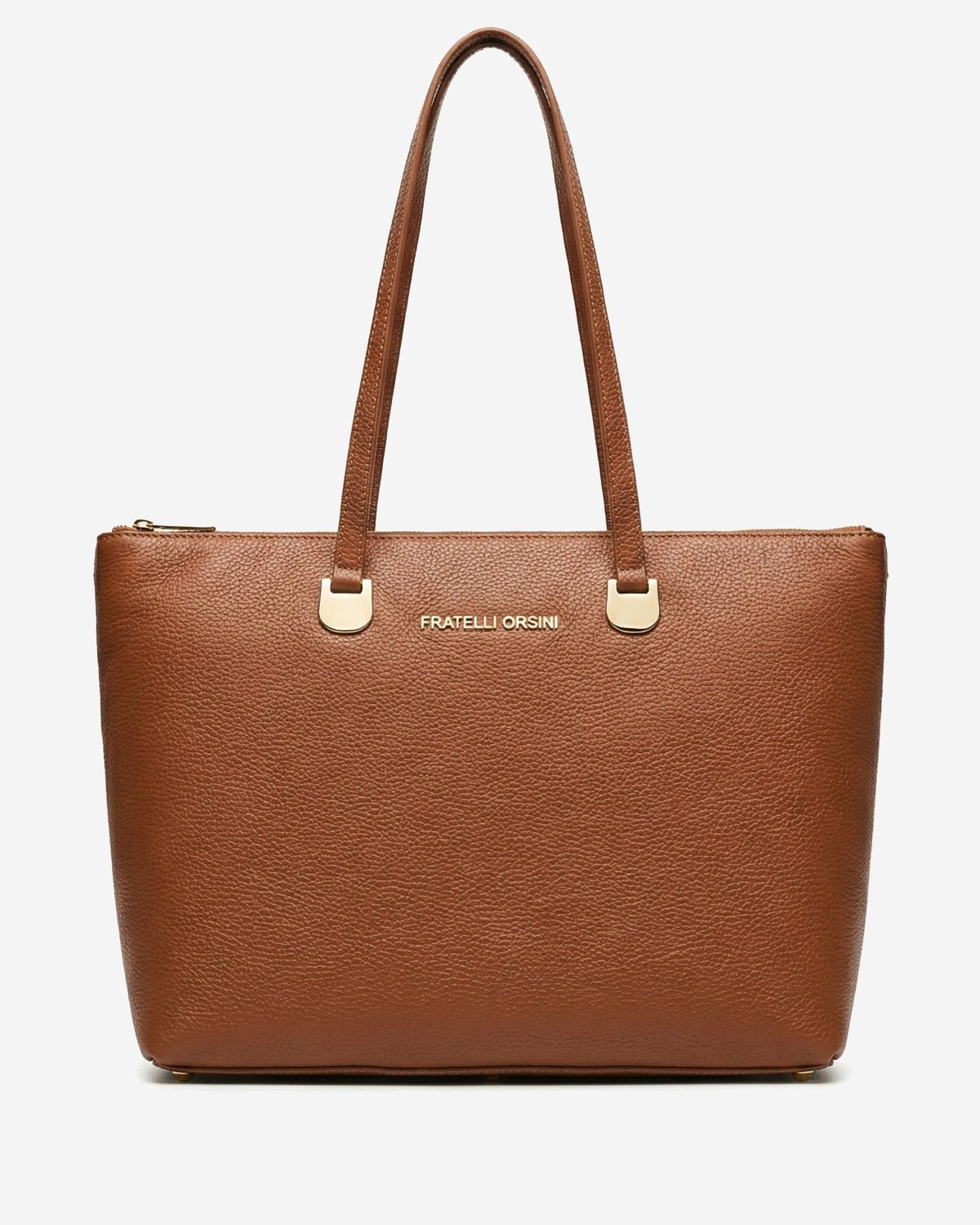 Simona (cognac) - Italian calf leather women's shoulder bag - Che Cose Belle