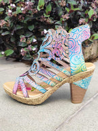 Simone Hand-painted Leathe Sandals - Che Cose Belle