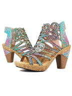Simone Hand-painted Leathe Sandals - Che Cose Belle
