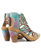 Simone Hand-painted Leathe Sandals - Che Cose Belle