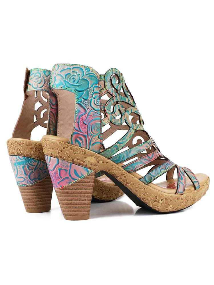 Simone Hand-painted Leathe Sandals - Che Cose Belle
