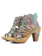 Simone Hand-painted Leathe Sandals - Che Cose Belle