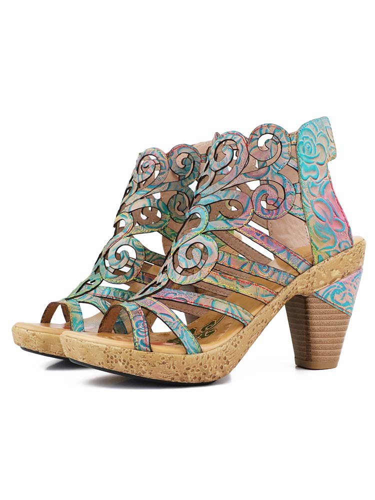Simone Hand-painted Leathe Sandals - Che Cose Belle
