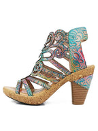Simone Hand-painted Leathe Sandals - Che Cose Belle