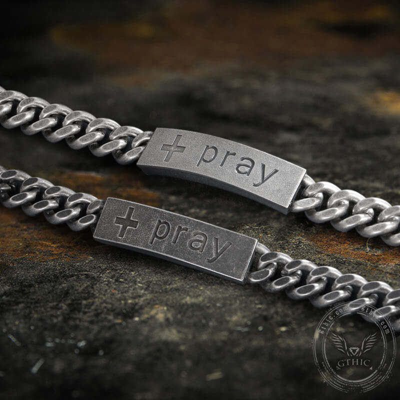 Simple Cross Prayer Men's Bracelet - Che Cose Belle