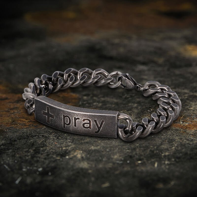 Simple Cross Prayer Men's Bracelet - Che Cose Belle
