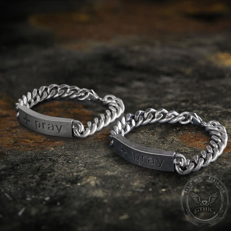 Simple Cross Prayer Men's Bracelet - Che Cose Belle