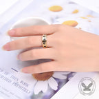 Simple Heart Dog Paw Stainless Steel Spinner Ring - Che Cose Belle