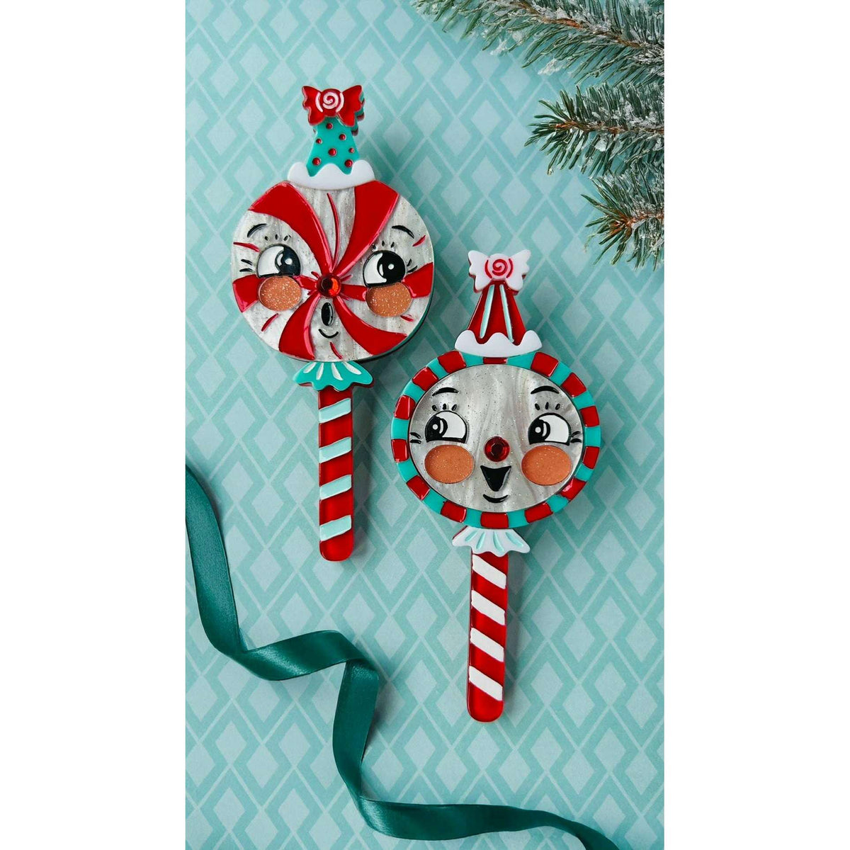 Singing Merrymint Brooch by Johanna Parker x Lipstick & Chrome - Che Cose Belle