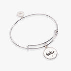 Sister 'Woven Together By Unbreakable Bonds' Charm Bangle - Che Cose Belle