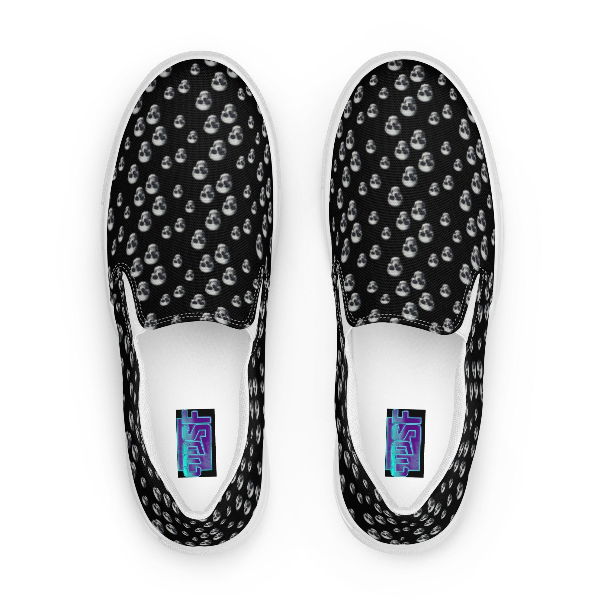 Skull Print Women’s slip-on canvas shoes