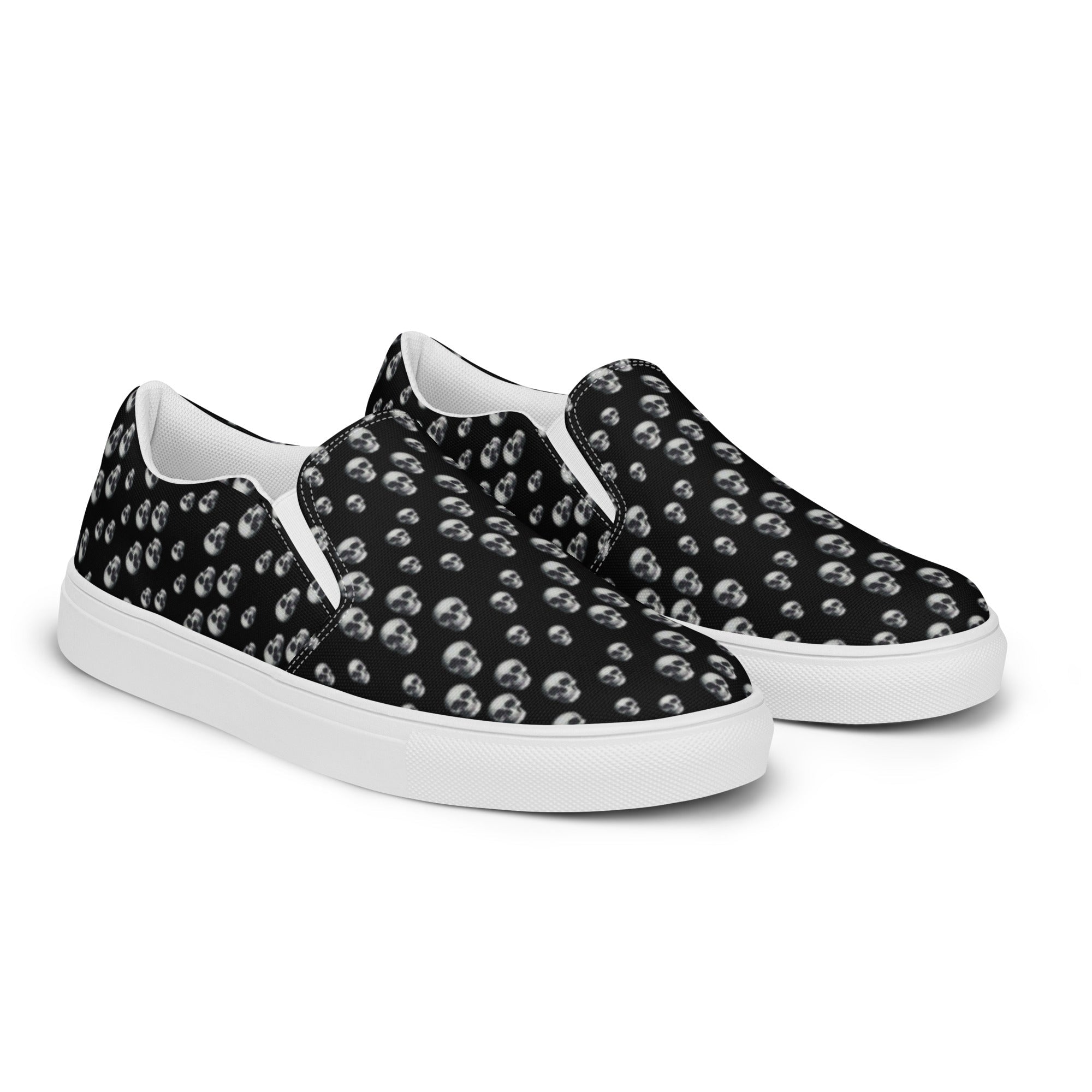 Skull Print Women’s slip-on canvas shoes
