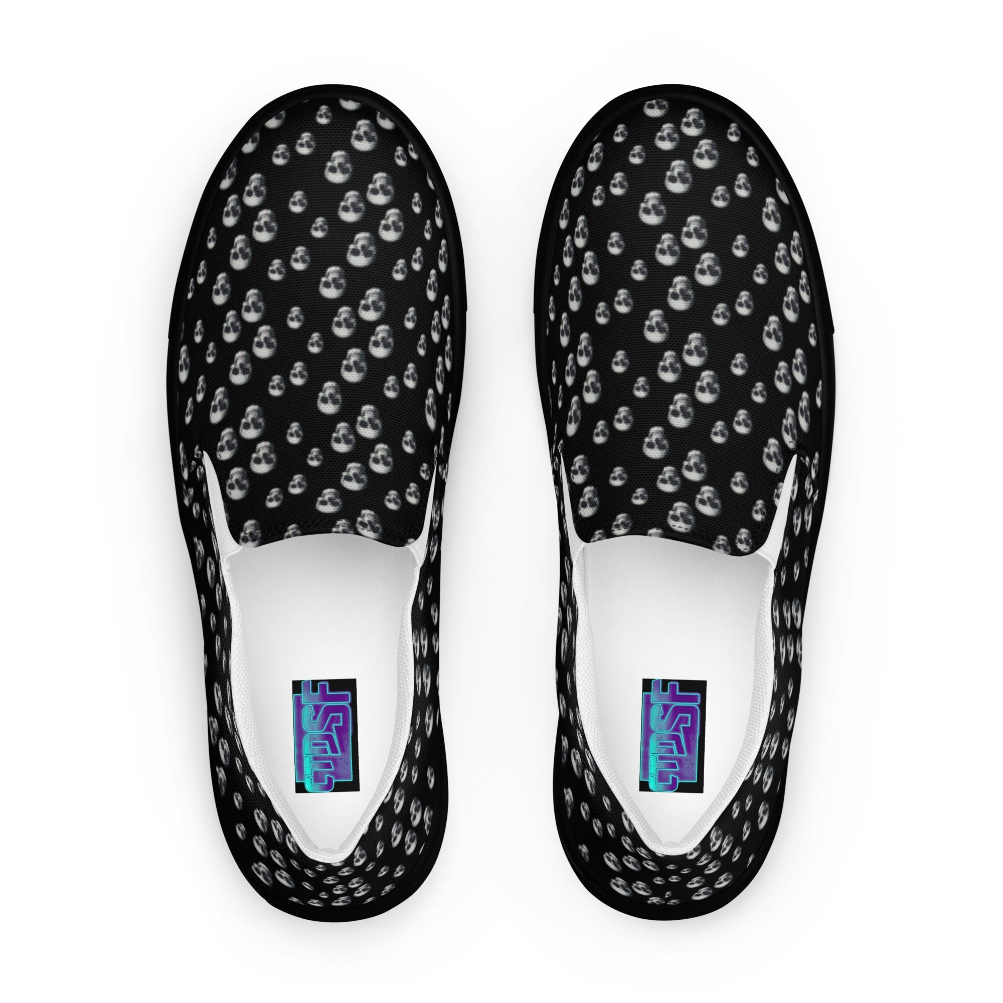 Skull Print Women’s slip-on canvas shoes