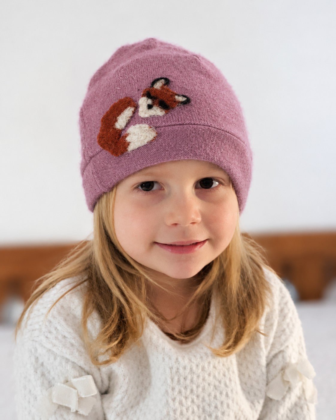 Sleeping Fox Cashmere Hat - Child - Che Cose Belle