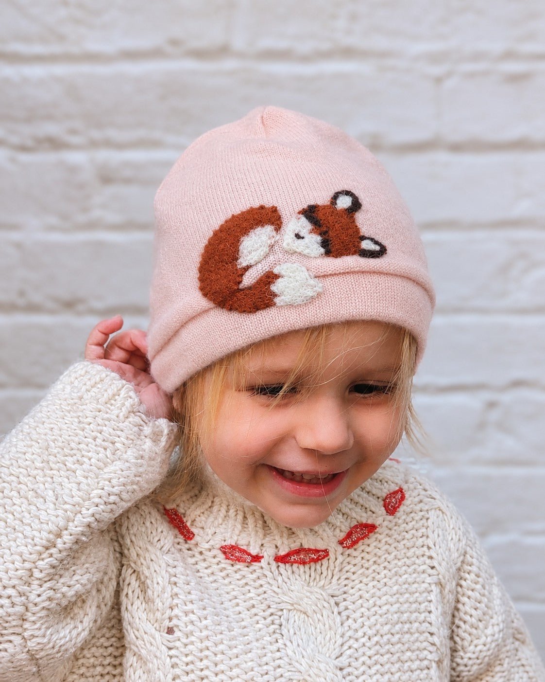 Sleeping Fox Cashmere Hat - Toddler - Che Cose Belle