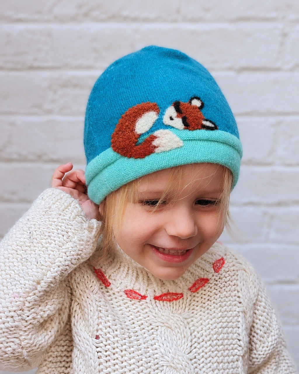 Sleeping Fox Cashmere Hat - Toddler - Che Cose Belle