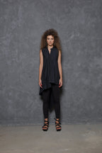 Sleeveless Asymmetrical Tunic Shirt - Che Cose Belle