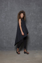 Sleeveless Asymmetrical Tunic Shirt - Che Cose Belle