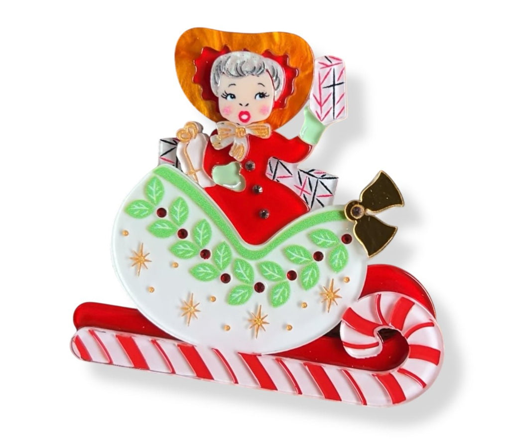 Sleigh All Day Brooch by 50's Vintage Dame x Lipstick & Chrome - Che Cose Belle