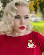Sleigh All Day Brooch by 50's Vintage Dame x Lipstick & Chrome - Che Cose Belle