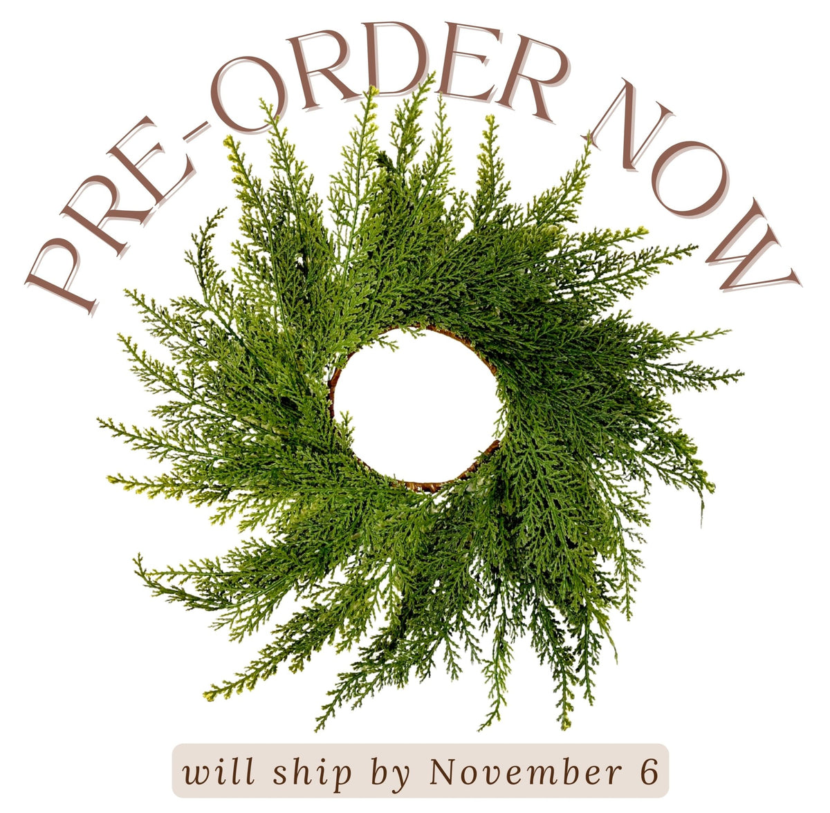 Small Mini Cedar Christmas Wreath - Che Cose Belle
