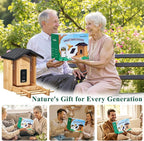 Smart Bird Feeder with Camera for Wild Birds - Identifies 11,000+ Species, Solar Panel Wireless Outdoors Bamboo Birdhouse with Cam, 2K HD Live Video & Instant Alerts - Bird Lover Gifts - Che Cose Belle