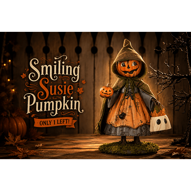 Smiling Susie Pumpkin | Halloween Decor | Bethany Lowe