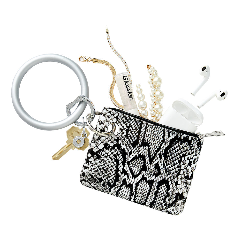 Mini Pouch — Tuxedo Snakeskin Silicone