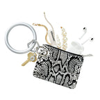 Mini Pouch — Tuxedo Snakeskin Silicone