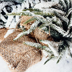 Snow Flocked Artificial Christmas Trees Realistic Mini Holiday Home Decor