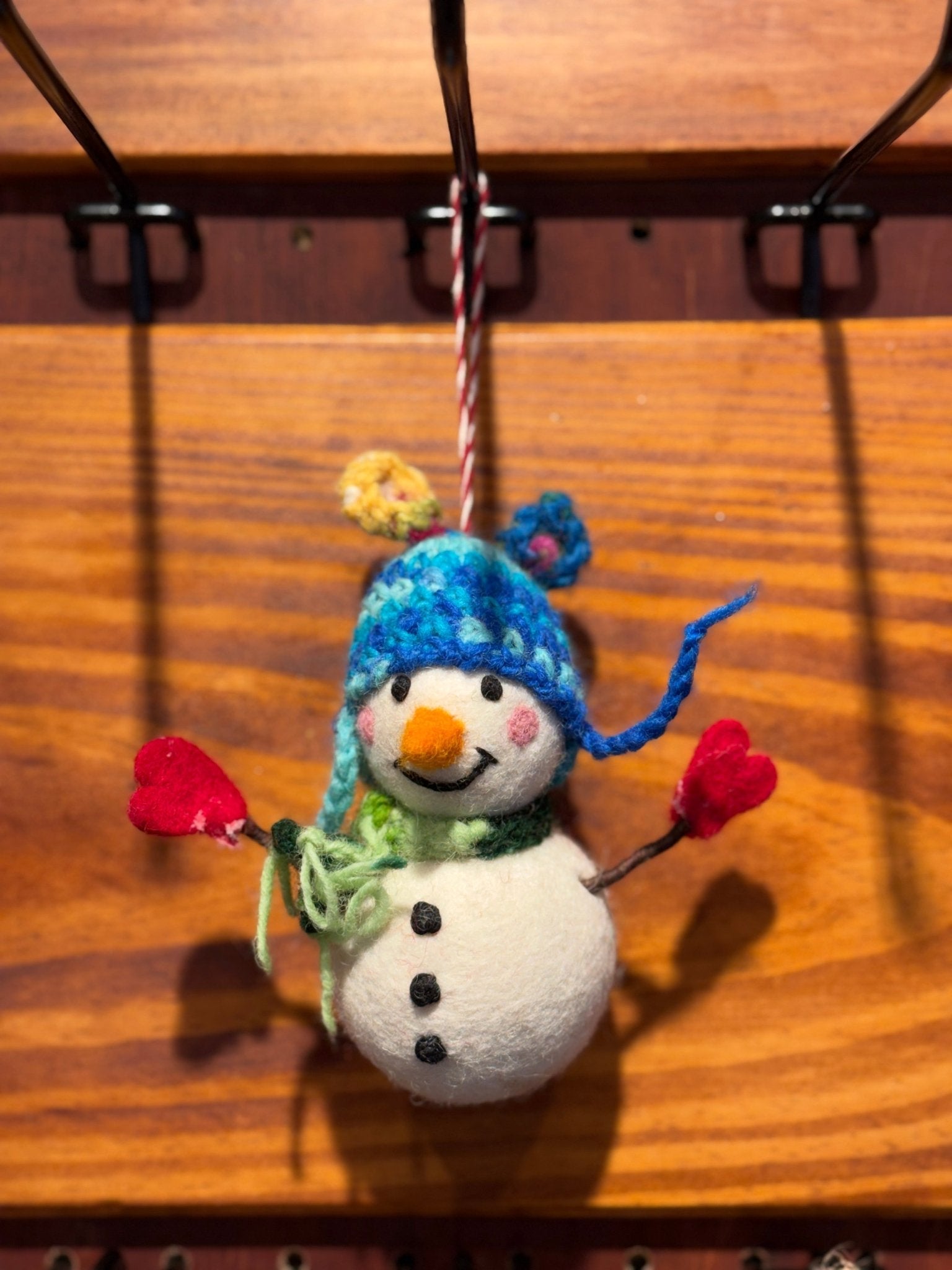 Snowman Ornament with Weaving Hat - Che Cose Belle
