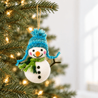 Snowman Ornament with Weaving Hat - Che Cose Belle