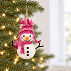Snowman Ornament with Weaving Hat - Che Cose Belle