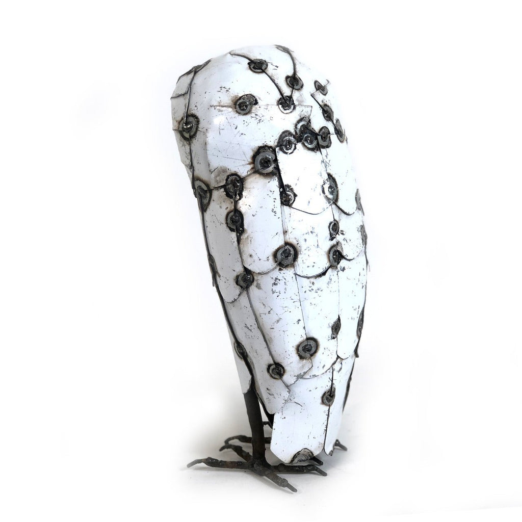 Snowy White Owls - Recycled Metal - Che Cose Belle