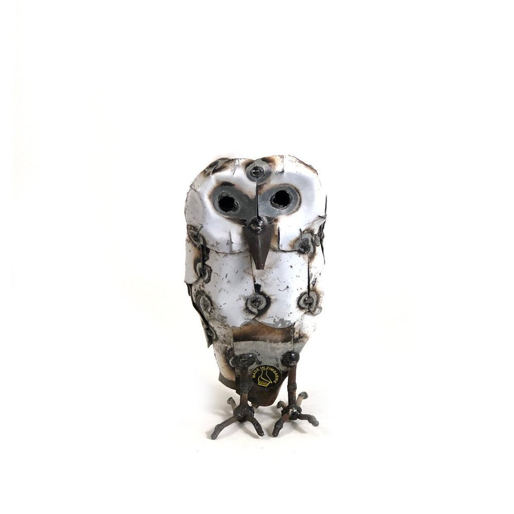 Snowy White Owls - Recycled Metal - Che Cose Belle