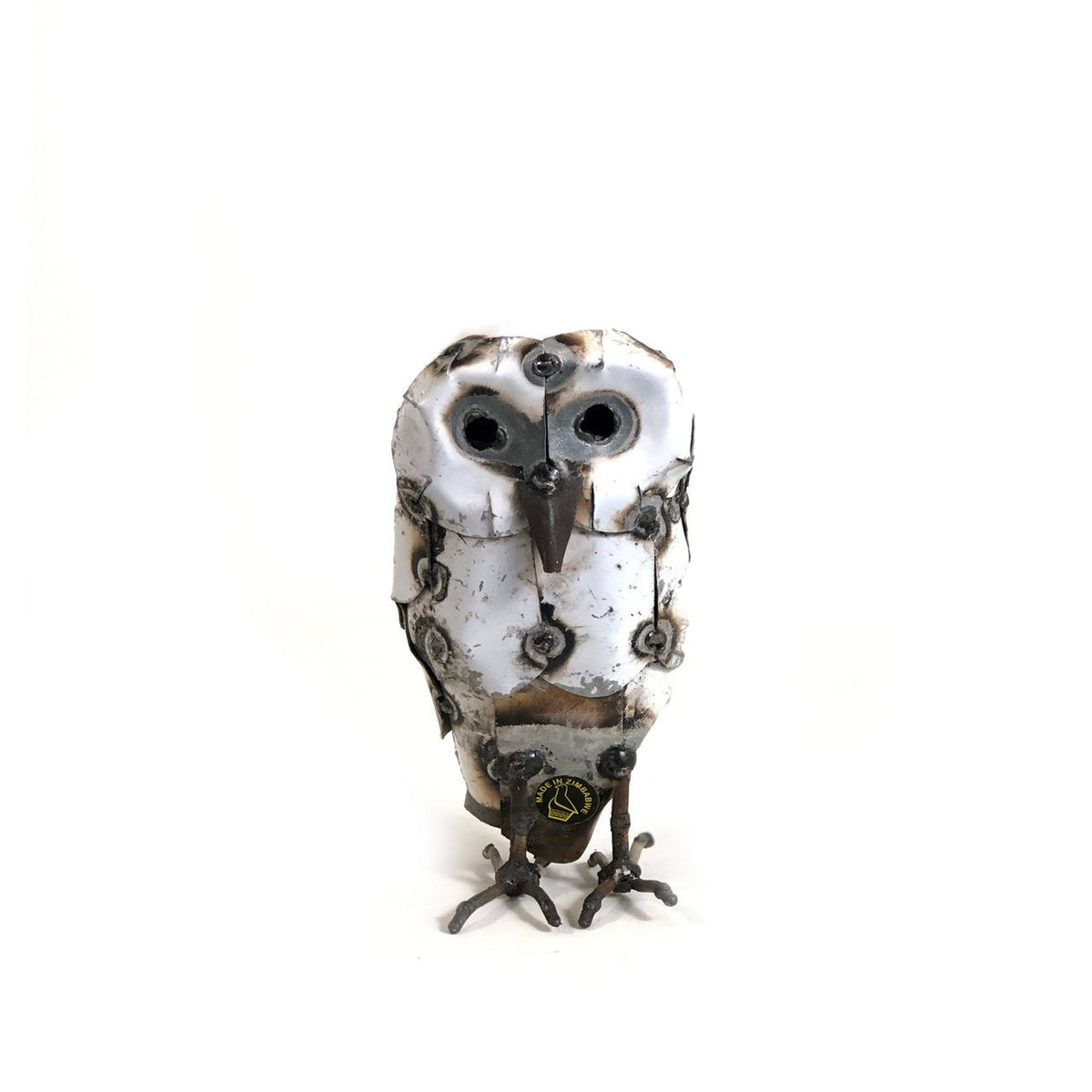 Snowy White Owls - Recycled Metal - Che Cose Belle
