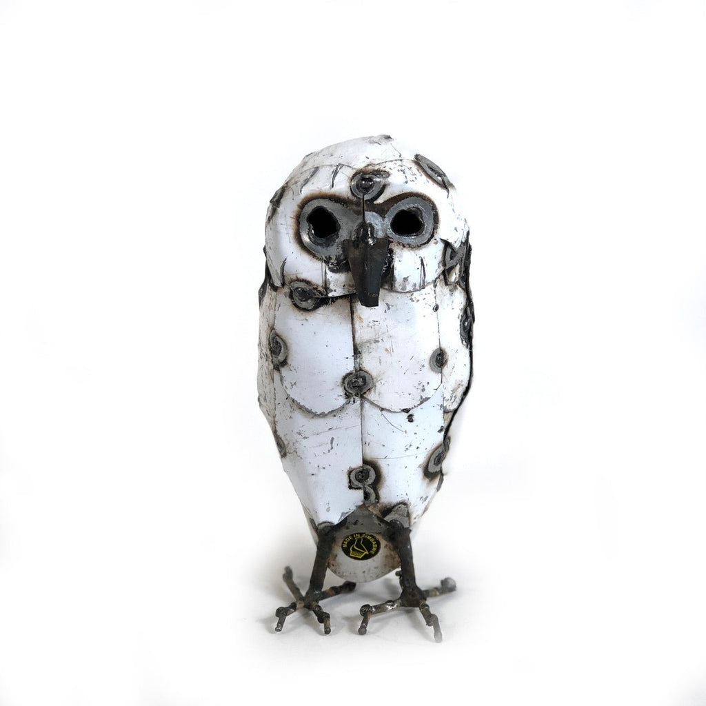 Snowy White Owls - Recycled Metal - Che Cose Belle