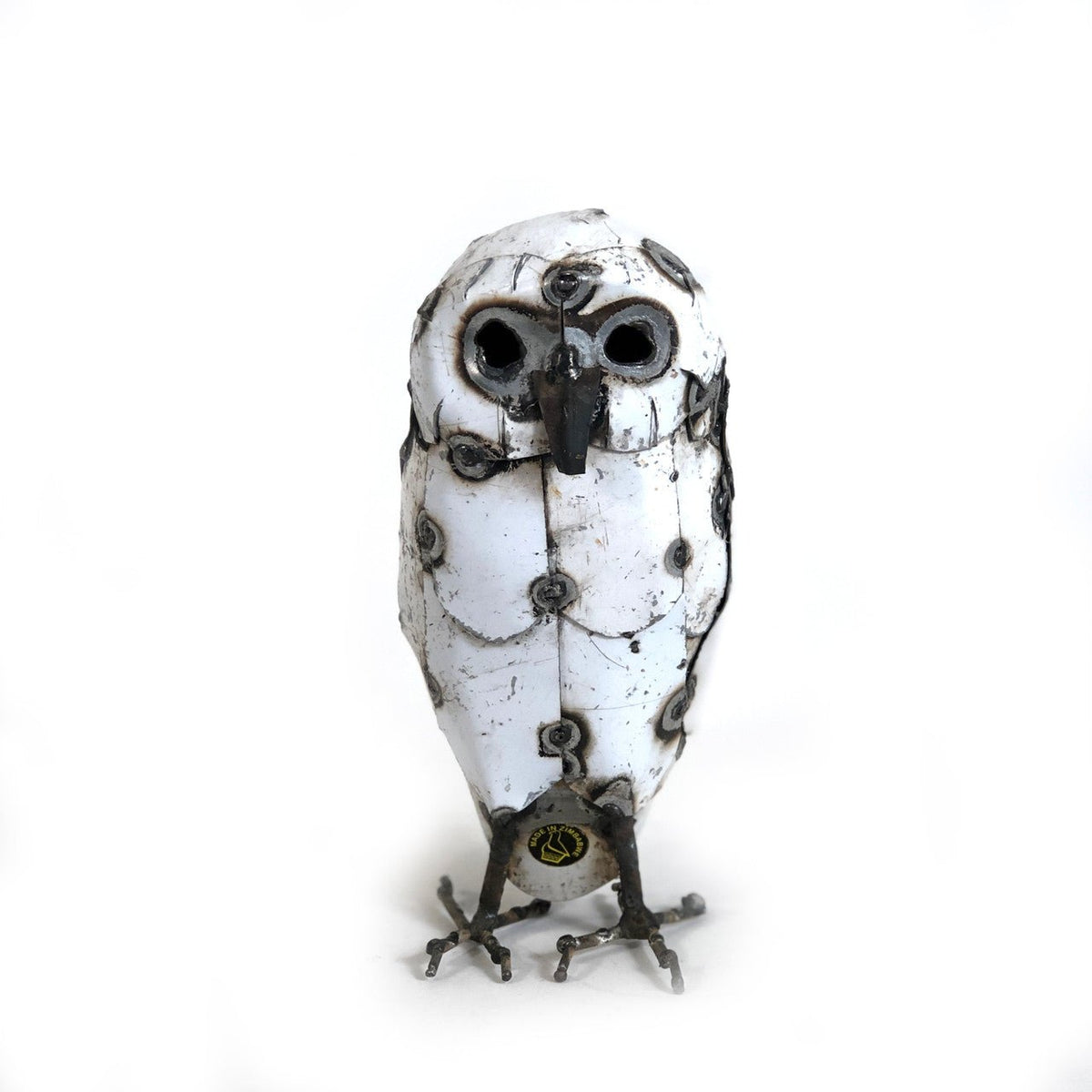 Snowy White Owls - Recycled Metal - Che Cose Belle